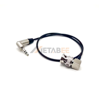 Câble coaxial RG174 75 ohms BNC mâle droit vers coudé 3,5 mm, 40 cm, Jumper
