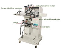 Máquina de Impresión de Serigrafía Semiautomática de 1 Color para Productos Cilíndricos, Vasos de Papel, Pistones