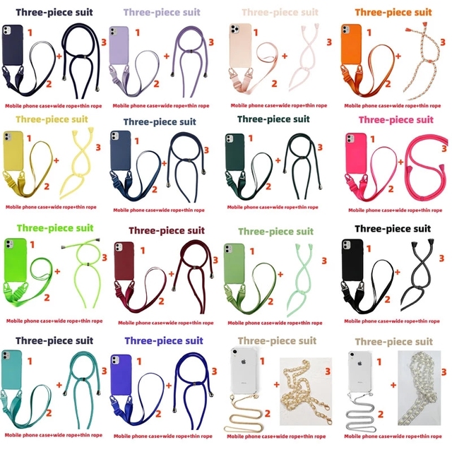 Crossbody Lanyard Mobile Phone Cases 2-in-1 Keep Your Hands Free Customized Logo Detachable Necklace Case Shockproof Waterproof