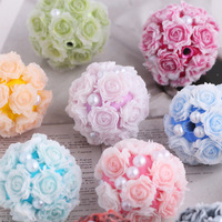 Nouvelles perles en argile douce en forme de rose lumineuse avec trous droits pour la création de chaînes de téléphone, de porte-clés et d'accessoires de sac DIY