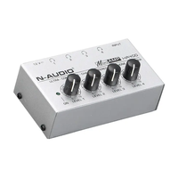 Logo personnalisé d'usine HA400 Mini amplificateur de casque en métal HiFi 4 voies 1U taille de surveillance à domicile pour récepteurs et amplificateurs
