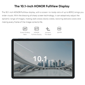 แท็บเล็ต Hon or Pad X8 หน้าจอ HD ขนาดใหญ่ 10.1 นิ้ว Octa Core Mtk8786 Eye ดีไซน์บางเฉียบ ระบบ Android รองรับ Wifi รุ่น Pad X8 Wifi - Product Image 3