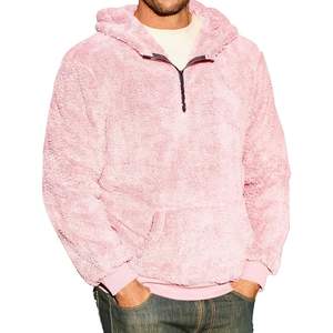 2025 hommes Sherpa polaire pull quart Zip sweat décontracté automne hiver chaud sweat 3D broderie solide motif XXS - Product Image 5