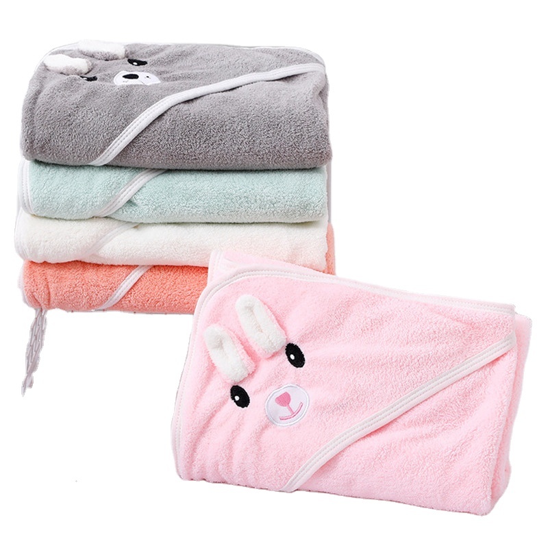 Microfiber Baby Bath Hooded Towel Set