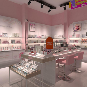 China Factory customized Perfume Display Case Fashion cosmetic Shop Display Cabinet Boutique Retail Store display Counter