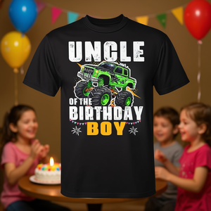 Camiseta Uncle Of The Birthday Boy Monster Truck, camiseta para fiesta de cumpleaños familiar - Product Image 3