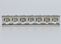 Nouveau bloc de bornes de mise à la terre en aluminium 600V, plaqué étain, pour barre neutre, avec 7 bornes de type Lug, pour applications électriques, compatible 486A-486B