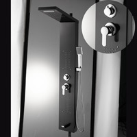 Douche de luxe à vente chaude, moderne, intelligente, avec affichage de la température LED, panneau de douche SPA, ensemble de douche à jets dorsaux pour hôtel et maison