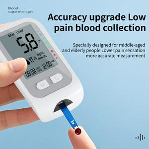 Moniteur de glycémie numérique pour diabétiques, glucomètre, lecteur de glycémie, bandelettes de test pour diabétiques - Product Image 2