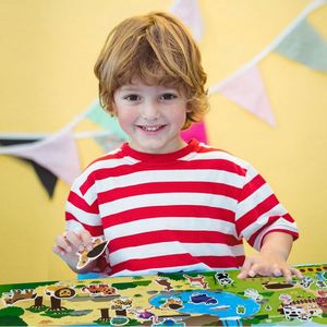 Libro de Pegatinas Reutilizables para Niños, con Diseños de Animales de Granja y Vehículos, Ecológico, Resistente al Agua, para Actividades Infantiles - Product Image 2