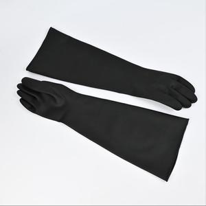 Ekstra uzun neopren eldiven kaymaz fonksiyonu asit Alkali kimyasal dayanıklı yaşlanma dayanıklı silikon içermeyen dayanıklı eldiven - Product Image 3