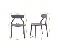 Chaise de salle à manger moderne en plastique de qualité supérieure avec design ergonomique, empilable et imperméable pour les écoles et les centres de formation