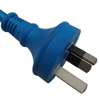 Rallonge électrique australienne 3 broches 10A 250V, câble d'alimentation mâle vers femelle, bleu, robuste