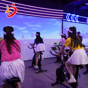 Simulateur <span class=keywords><strong>de</strong></span> vélo interactif LJ Multiplayer Cycling Racing Sport Projection, résistant aux intempéries, en ABS/PVC, jeu <span class=keywords><strong>de</strong></span> vélo spinning - Product Image 1