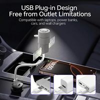 Projecteur universel USB Salange pour voiture, lampe de chevet 13 lumières, luminosité réglable, lumière nocturne à intensité variable