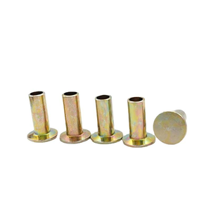 Remache de embrague de cobre de cabeza plana hueca personalizado de fábrica, tamaño 5x6 6x22 8x16, remache para revestimiento de freno de piezas de automóvil - Product Image 1