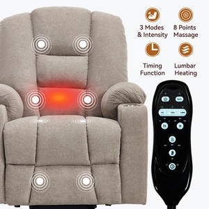 <span class=keywords><strong>Fauteuil</strong></span> inclinable <span class=keywords><strong>électrique</strong></span> robuste gris en chenille avec dossier touffeté, capacité de 350 lb, double ports USB et porte-gobelets, idéal pour personnes âgées, salon et chambre à coucher - Product Image 2