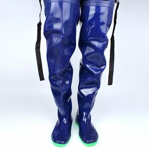 Bottes de pluie camouflage imperméables montantes 80 cm épaissies pour la pêche, la pêche à la ligne et la plantation du riz, à enfiler pour homme - Product Image 4