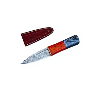 Cuchillo Ullu Multifuncional, Cortador de Pizza, Cuchillo para Picar, en Venta, Acero de Damasco, Hecho a Mano - Product Image 1