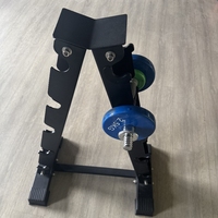 Support de rangement compact en fer pour haltères, type A, pour salle de sport à domicile, gain de place, robuste et stable (capacité 480/800 LBS)
