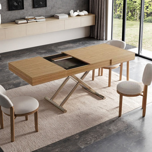 High-quality <b>folding</b> dining <b>table</b>, <b>small</b>, multi-functional, minimalist, modern Nordic style, expandable, space-saving dining - Product Image 2