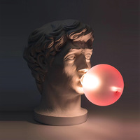 Lampe de bureau moderne créative qui souffle des bulles, sculpture David, lampe de table artistique pour la maison, décoration pour salon et salle à manger
