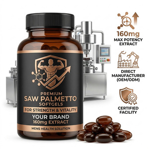 Capsule Softgel per il Supporto della Salute della Prostata per Uomini - Estratto di Saw Palmetto 160mg, 120 Capsule, Senza Glutine e Vegetariano - Product Image 1