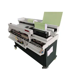 ES80 buku sampul lembut mengikat otomatis mesin pengolahan pembuatan buku a4 lem samping lembut sampul buku binder mesin pengikat