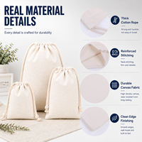 Sac en toile de coton bio recyclé, écologique, coloré, avec cordon de serrage, logo personnalisé
