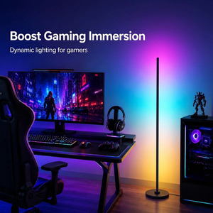 Nouvelle Lampe d'Angle LED RGBIC Intelligente 2026 avec Application et Télécommande, Synchronisation Musicale, Changement Dynamique de Couleurs, Lampe de Sol d'Angle pour Gaming - Product Image 1