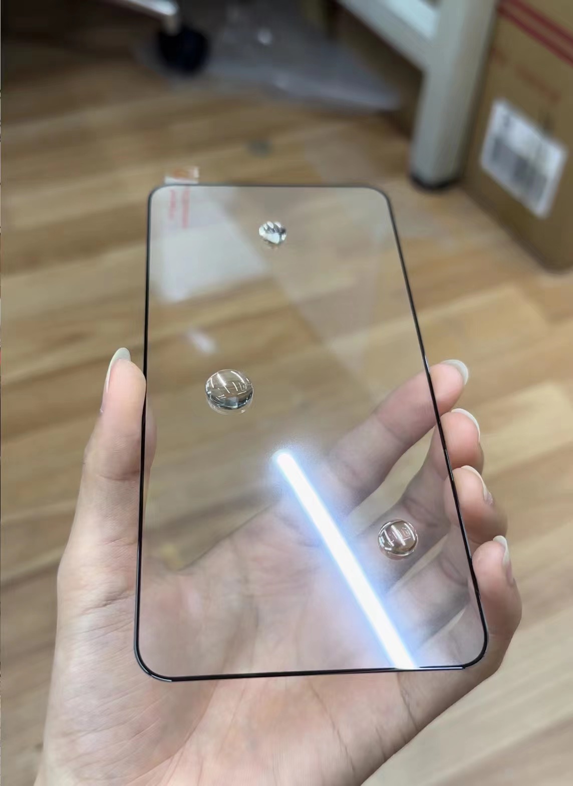La huella dactilar de cristal templado de 0,18 MM desbloquea el bisel negro