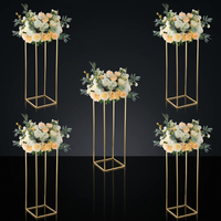 Vase haut et support à plantes en métal blanc doré moderne pour événements de mariage et fêtes, décoration intérieure de haute qualité