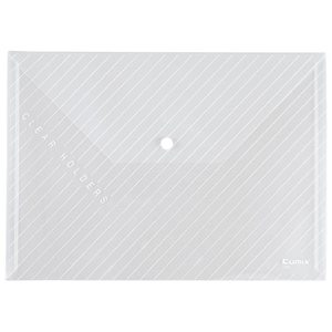 Comix C330 A4 Transparent Snap Button <b>Document</b> Bag Office Organizer File <b>Folder</b> Storage PP Material 10 Pieces - Product Image 5