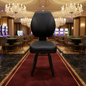 Sillas de Bar/Casino Ajustables y Resistentes, Tapicería de Cuero Premium, Diseño de Respaldo Alto, Reposapiés, Estructura de Acero, Giratorias - Product Image 1