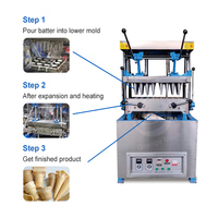 Ligne de machines à fabriquer des gaufrettes avec mini cornet de crème glacée à fond plat ORME à vendre à la production