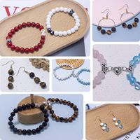 450 perles de chakra en pierre pour la fabrication de bijoux, kit de fabrication de bracelets porte-bonheur, bracelets magnétiques DIY pour couples, perles de lave