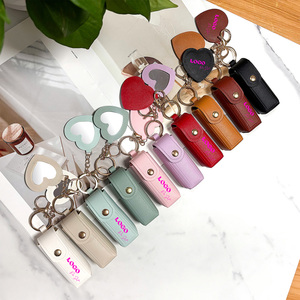 Huile à lèvres longue durée qui change de couleur, étiquette privée, avec étui en cuir, porte-clés, <span class=keywords><strong>gloss</strong></span> hydratant végétalien brillant – Vente en gros - Product Image 4
