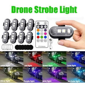 Feux stroboscopiques LED sans fil avec télécommande 7 couleurs USB Avion Voiture <span class=keywords><strong>Moto</strong></span> Vélo LED Drone <span class=keywords><strong>Lampe</strong></span> indicatrice de flash - Product Image 2