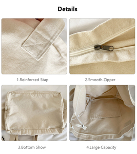 Fourre-tout <span class=keywords><strong>XXL</strong></span> 100% Sac en coton Grand sac de courses Sacs en coton pliants avec logo personnalisé Vente en gros Sacs à main fabriqués en Chine - Product Image 2