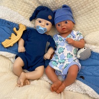 Poupées Reborn en Silicone Corps Entier OEM, 18 Pouces, Lavables, avec Grands Yeux et Bouche Ouverte, Idéales pour Filles/Garçons, Enfants et Collectionneurs