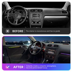 KYNCHO para VW Golf 6, Kit de Luces Ambientales LED para Auto, Sinfonía de 64 Colores, Control Inteligente por Aplicación Bluetooth, Iluminación Interior Automática - Product Image 5