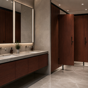 <span class=keywords><strong>Panneau</strong></span> <span class=keywords><strong>stratifié</strong></span> <span class=keywords><strong>compact</strong></span> HPL personnalisé pour cloisons de toilettes publiques d'hôtel, imperméable et anti-impact, épaisseur 12-25 mm 1 - Product Image 2