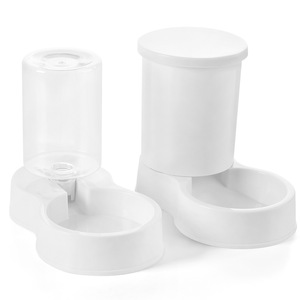 Distributeur automatique de nourriture et d'eau pour animaux de compagnie, non électrique, bol rond pour chat et chien, design simple pour animaux de compagnie - Product Image 5