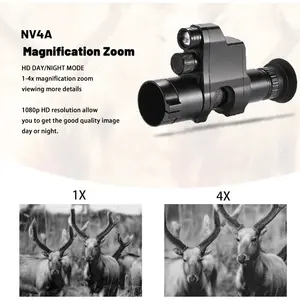High Definition 4X Zoom <b>Night</b> <b>Vision</b> <b>Monocular</b> Video Camera Device Aluminum Alloy IR Digital Scope Crosshair for <b>Night</b> Hunting - Product Image 5