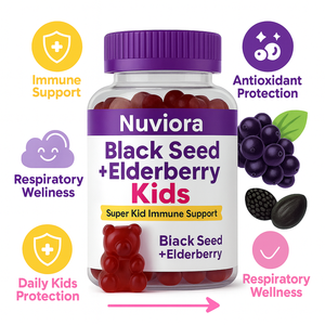 Gomitas Unisex para Niños Black for Elderberry, Refuerzo Inmunológico, Masticables, Sabor a Arándano y <span class=keywords><strong>Manzana</strong></span>, Suplemento Diario para la Salud - Product Image 2