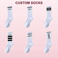 Chaussettes en coton côtelé rayées avec logo personnalisé Glacier pour hommes et femmes, chaussettes de sport athlétiques, design personnalisé