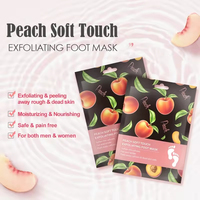 Masque peeling des pieds à la pêche biologique de marque privée OEM Exfoliant nourrissant pour peaux mortes pour des pieds doux et lisses