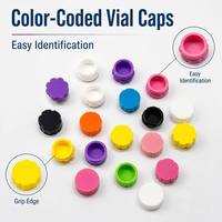 Capuchons de flacons en silicone réutilisables de qualité alimentaire sans BPA, couleurs assorties, 3 ml, 5 ml, pour peptides, vente en gros