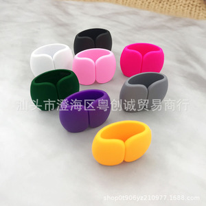 Cable Clip C Shape Soft Rubber Cable Organizer For Headphone Charging Cables Desktop Wire Management 29x2.3cm - Product Image 3
