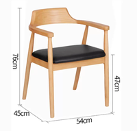 Chaise de salle à manger présidentielle en bois massif |   Style nordique et nouveau style chinois |   Couleurs personnalisées